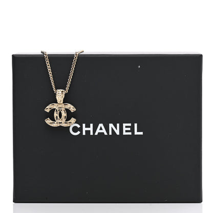 Chanel Tweed Effect CC Necklace Gold 7 of 7