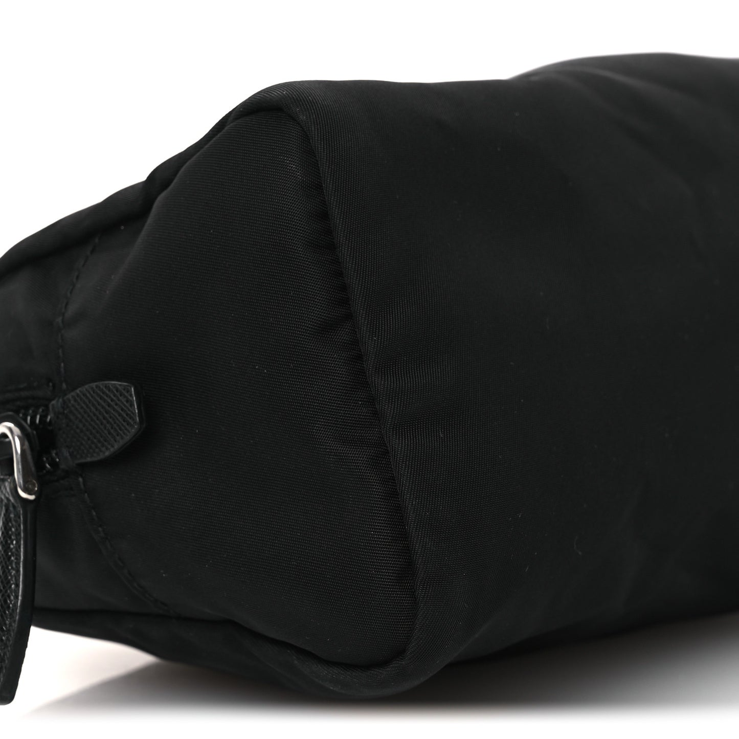 Re-Nylon Vela Saffiano Wristlet Black