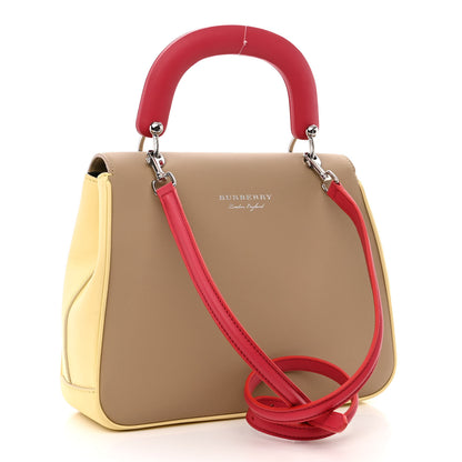 Burberry Trench Calfskin Medium DK88 Top Handle Bag Yellow Beige Red 3 of 11