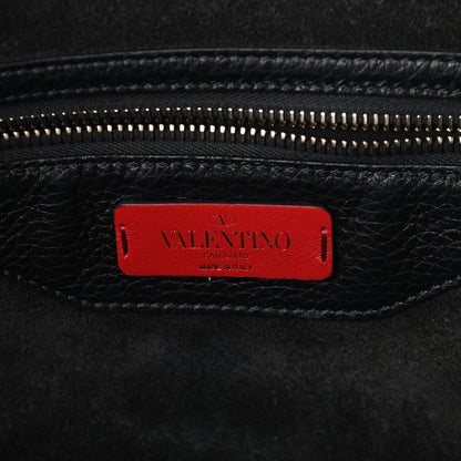 Valentino Garavani Grained Calfskin Rockstud Shoulder Tote Black 5 of 5