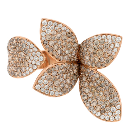 Pasquale Bruni 18K Rose Gold Champagne Diamond Giardini Segreti Ring Ring 54 6.75 1 of 4