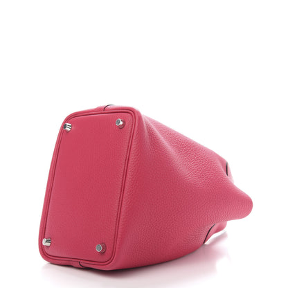 Hermes Taurillon Clemence Swift Eclat Picotin Lock 18 PM Rose Mexico Rouge De Coeur 8 of 12