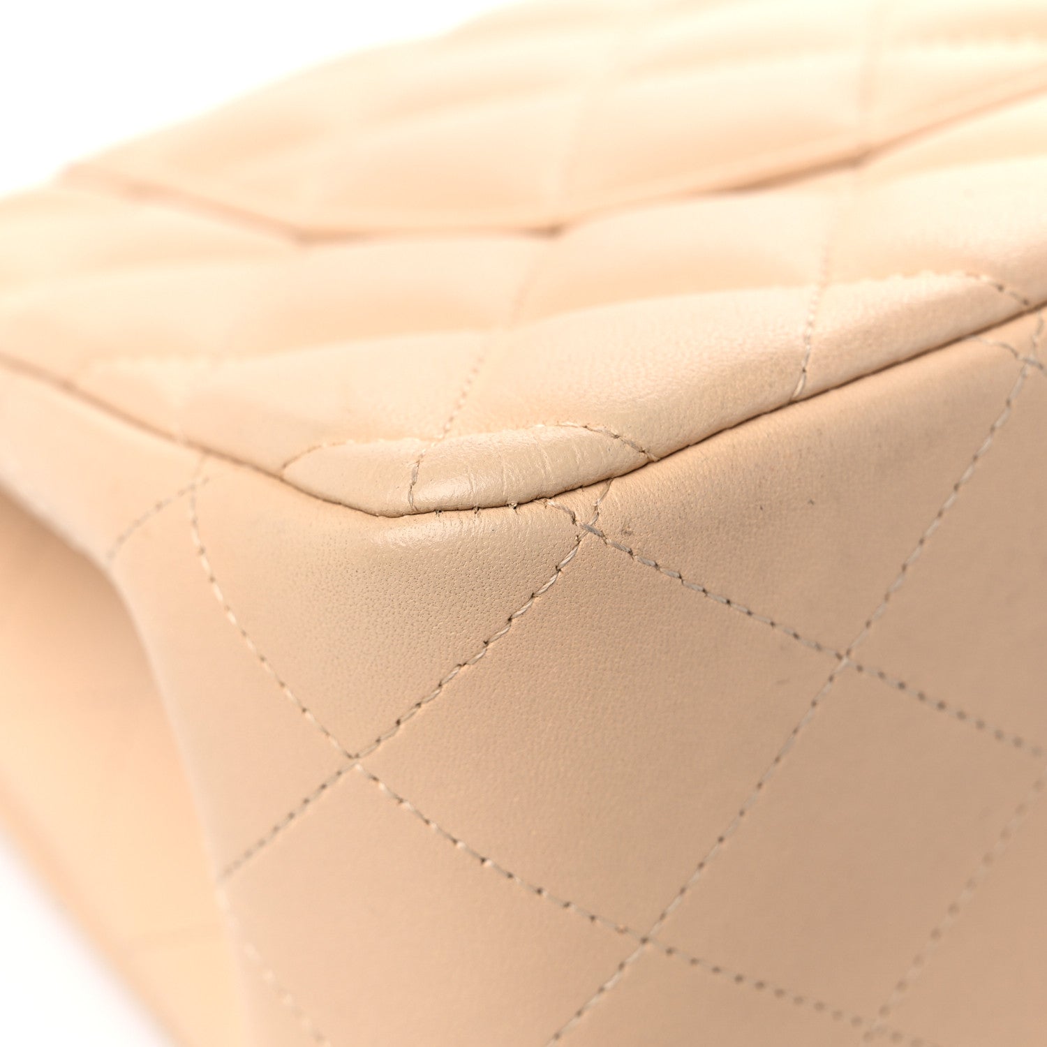 Chanel Lambskin Quilted Jumbo Double Flap Beige Clair 10 of 13