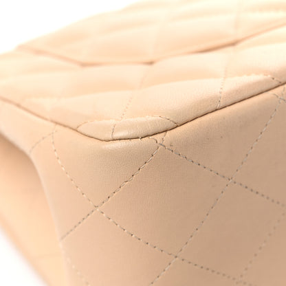 Chanel Lambskin Quilted Jumbo Double Flap Beige Clair 10 of 13