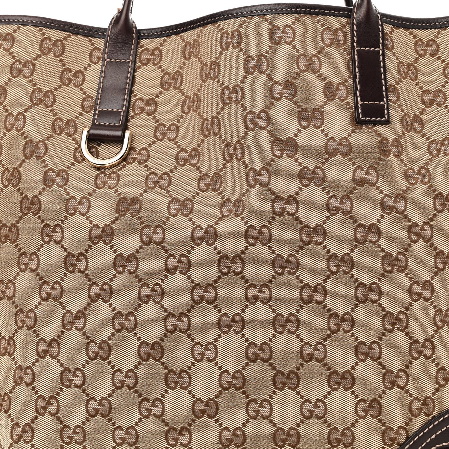 Gucci Monogram Large New Britt Tote Brown 8 of 13