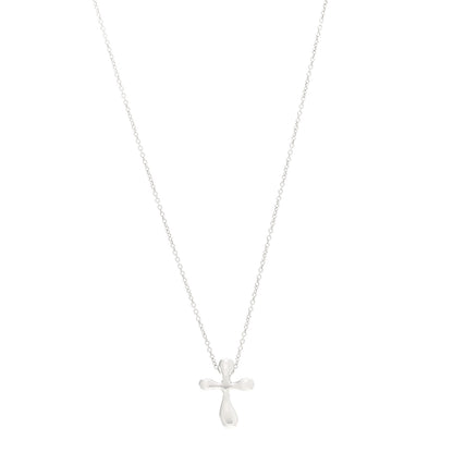 Tiffany Sterling Silver Elsa Peretti Cross Pendant Necklace 1 of 8