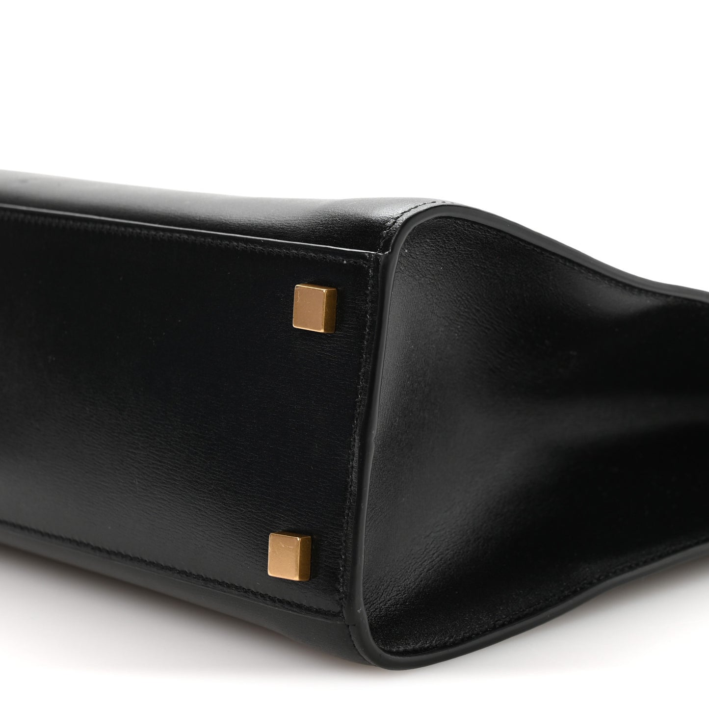 Calfskin Small Manhattan Shopper Tote Black