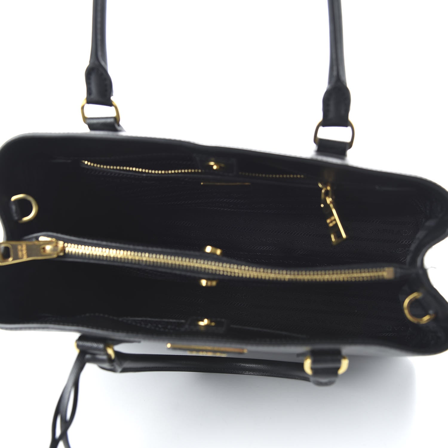 Prada Saffiano Lux Medium Tote Black 6 of 10