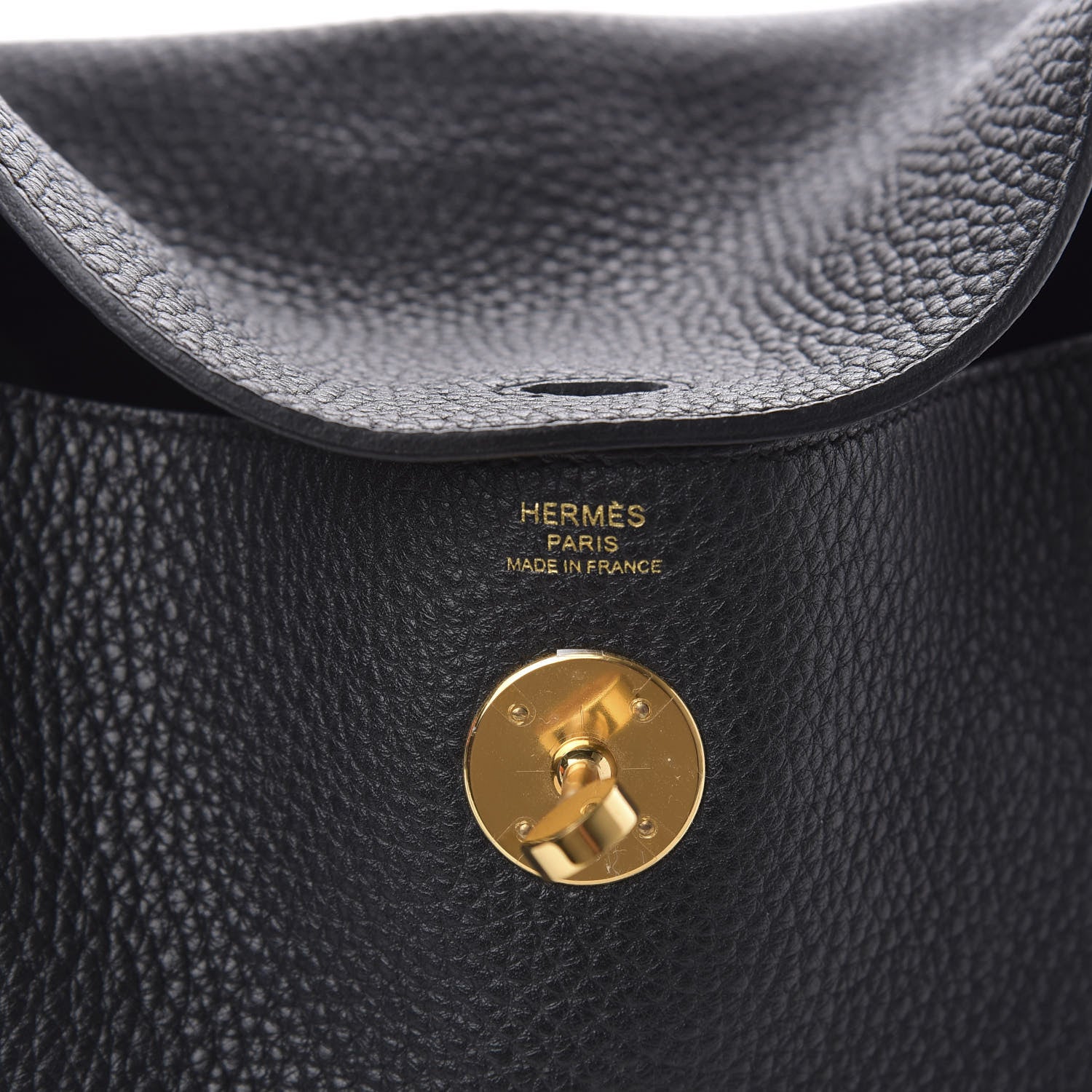 Hermes Taurillon Clemence Lindy 26 Black 6 of 11