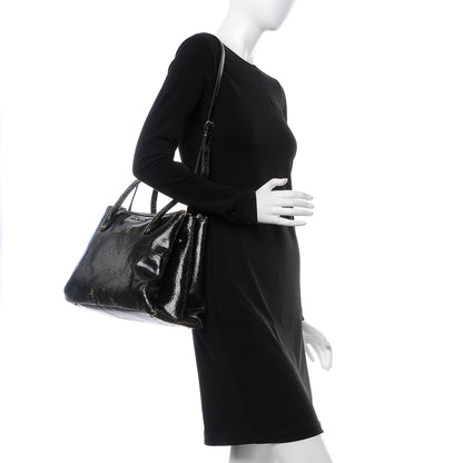 Miu Miu Calfskin Craquele Shopping Bag Ebano 3 of 10