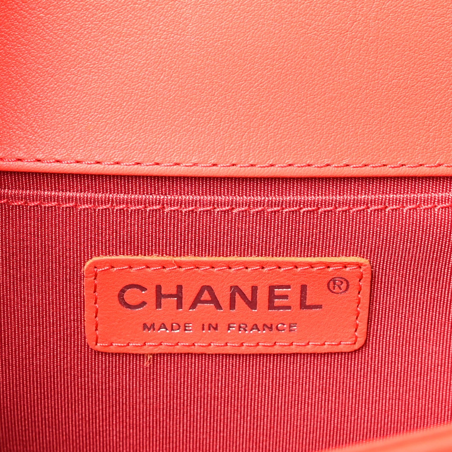 Chanel Calfskin Chevron Quilted Medium Boy Flap Coral 6 of 10