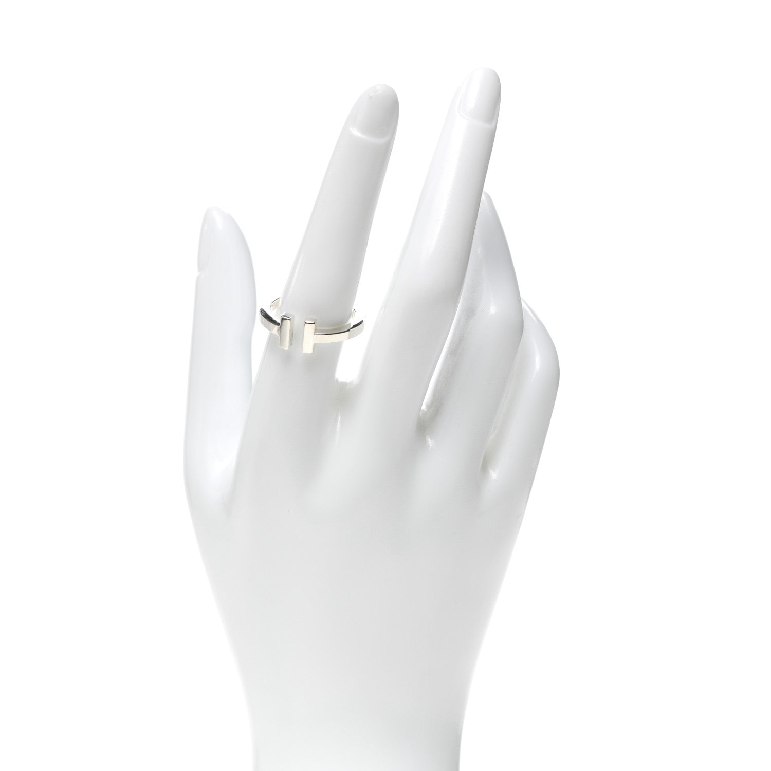 Tiffany Sterling Silver T Wire Ring 57 8 2 of 5