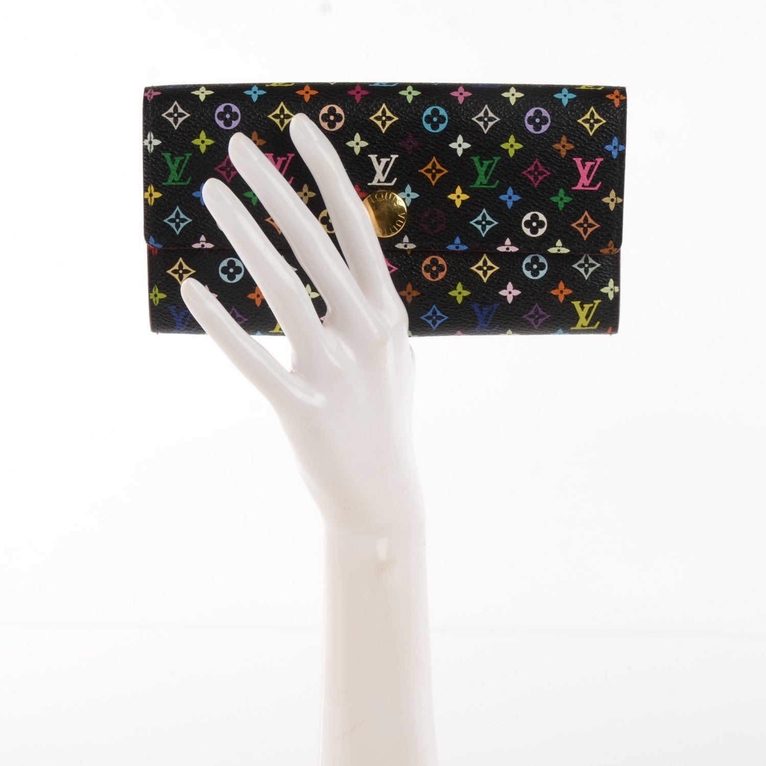 Louis Vuitton Monogram Multicolor Sarah Wallet Black Grenade 2 of 7