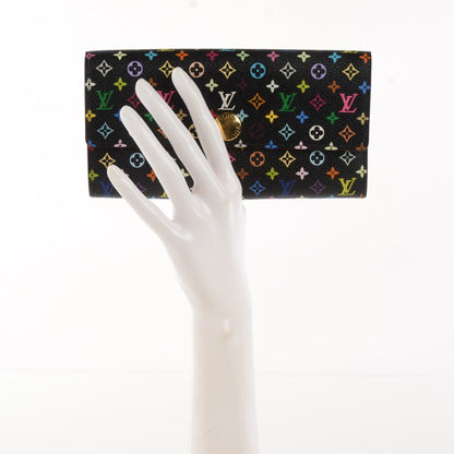 Louis Vuitton Monogram Multicolor Sarah Wallet Black Grenade 2 of 7