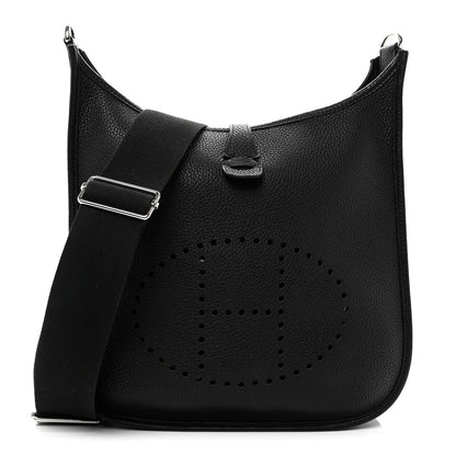Hermes Taurillon Clemence Evelyne III PM Black 1 of 11