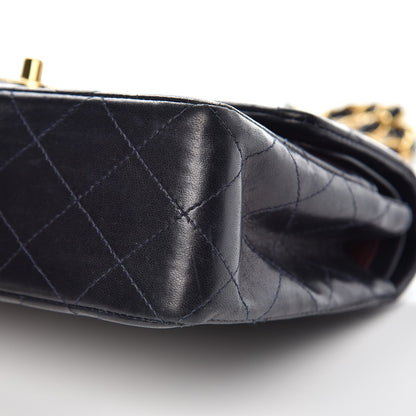 Chanel Lambskin Quilted Small Double Flap Navy 12 of 15