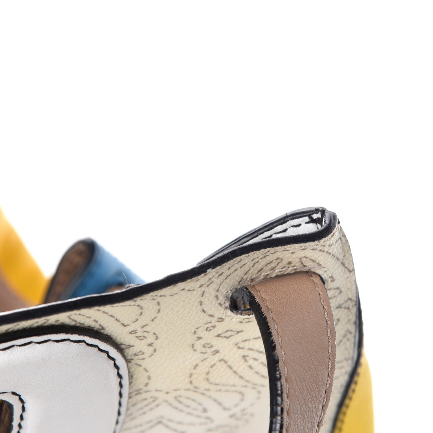 Calfskin Anagram Kite Bag Multicolor