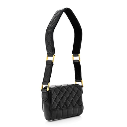 Chanel Lambskin Velvet Quilted Flap Shoulder Bag Black 3 of 11