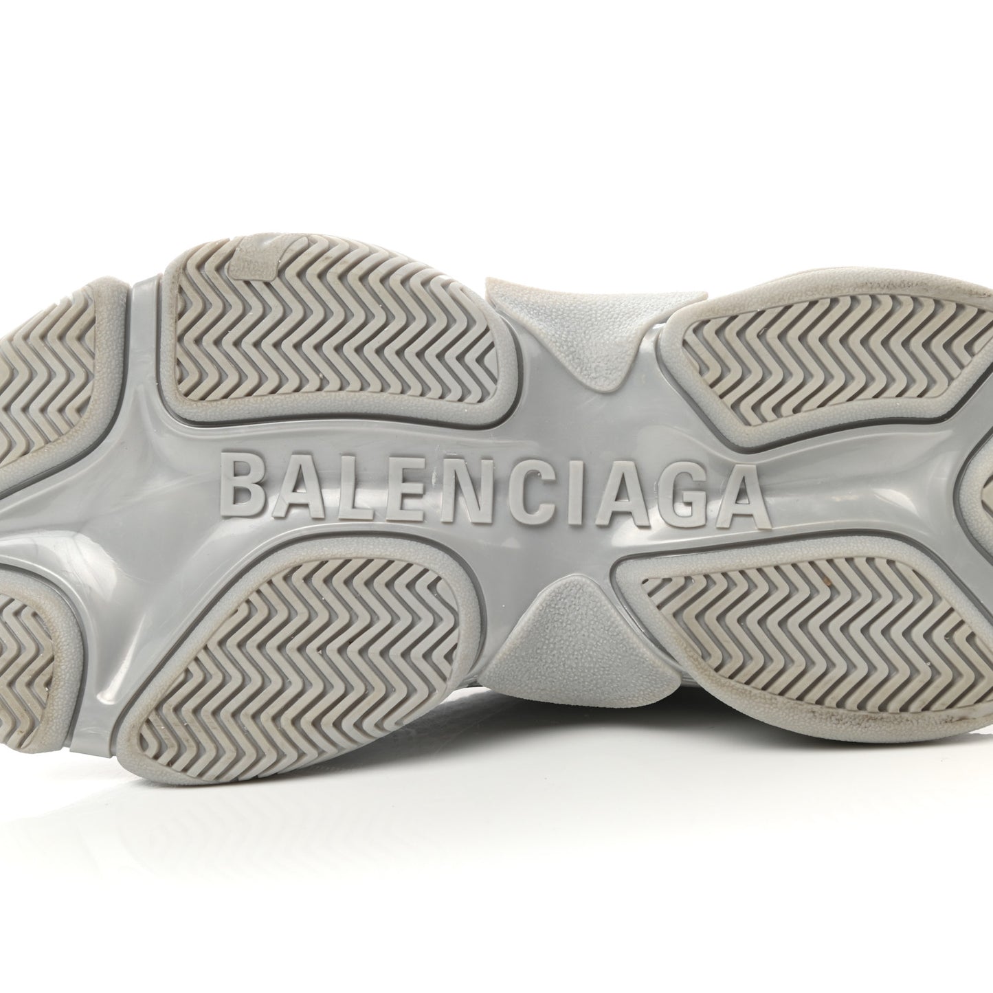 Metallic Fabric Mesh Womens Triple S Sneakers 39 Silver