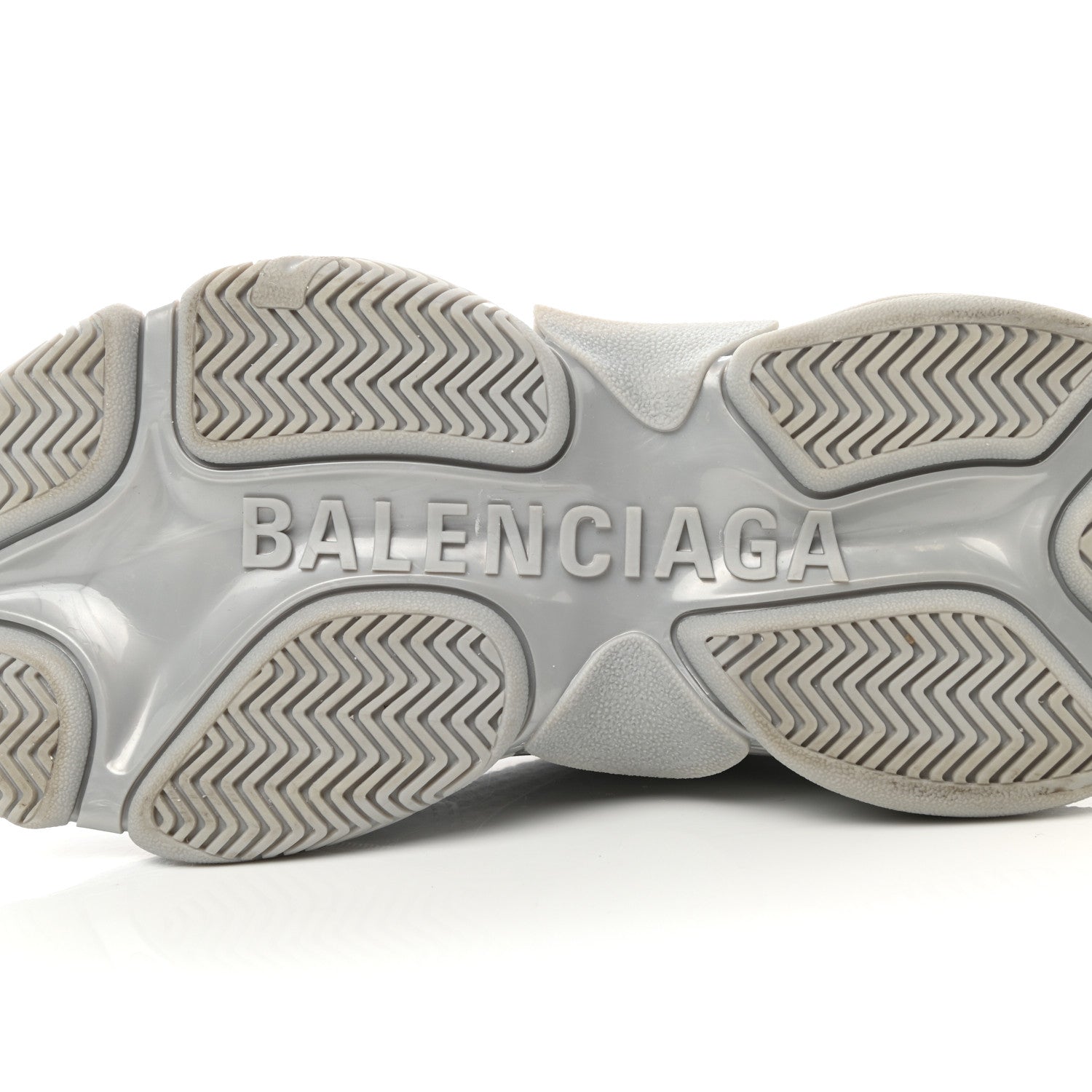 Balenciaga Metallic Fabric Mesh Womens Triple S Sneakers 39 Silver 6 of 11