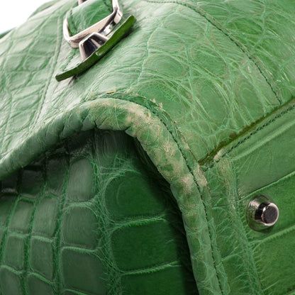 Balenciaga Crocodile Work Bag Green 12 of 12
