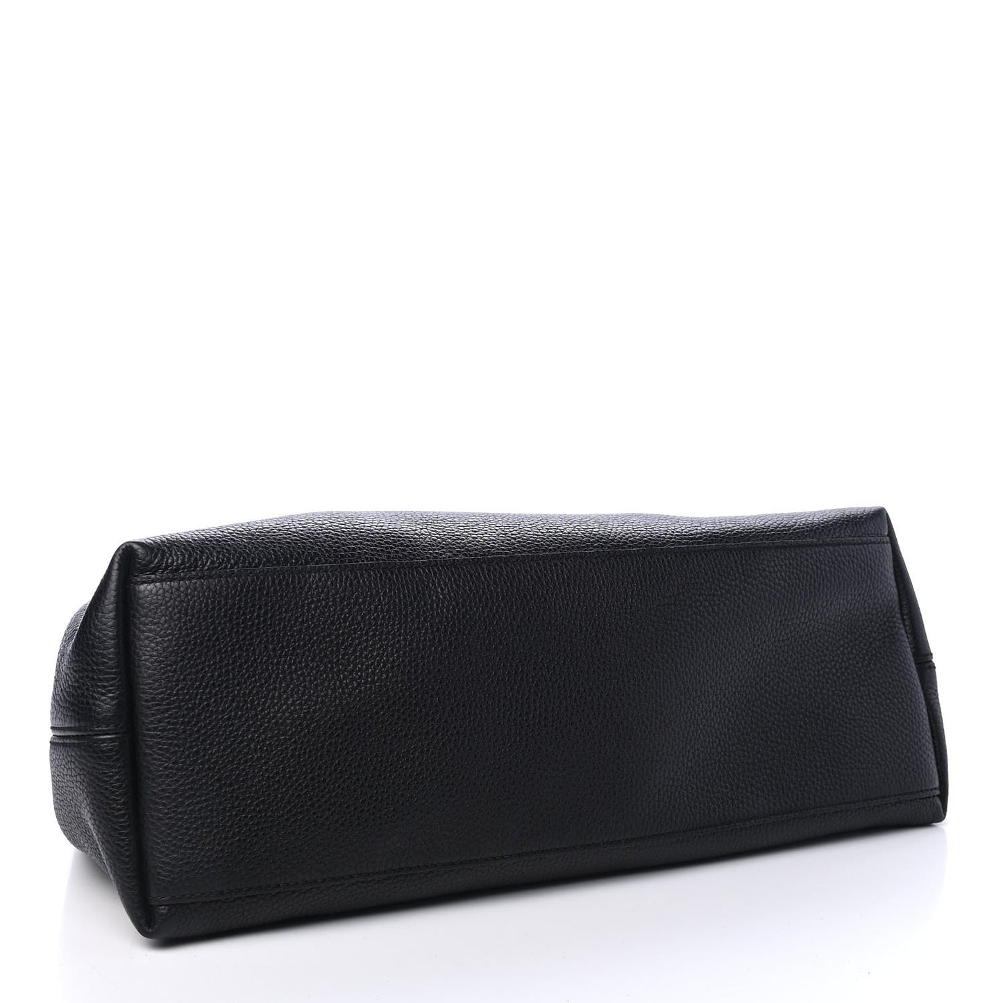 Pebbled Calfskin Medium Soho Chain Shoulder Bag Black