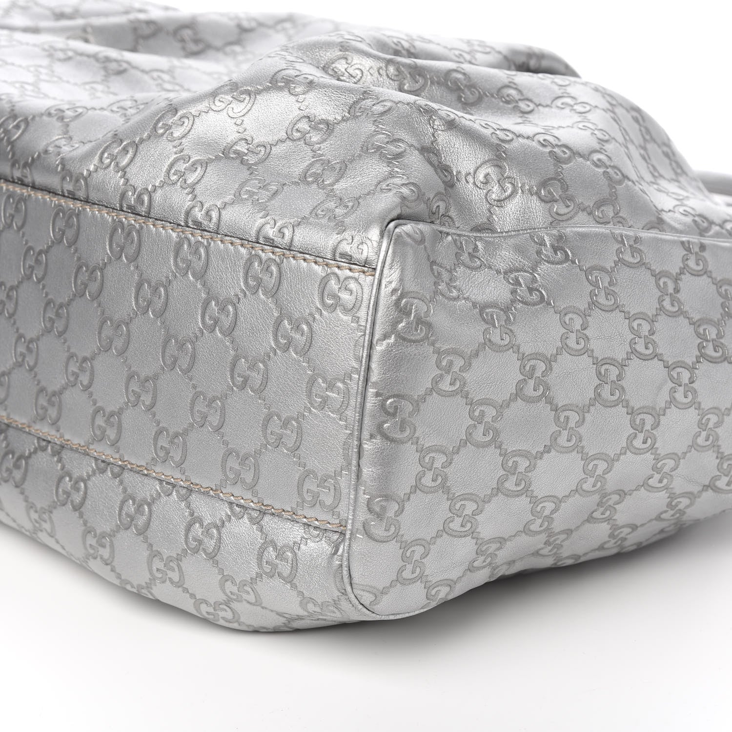 Gucci Guccissima Large Sukey Tote Silver 8 of 9