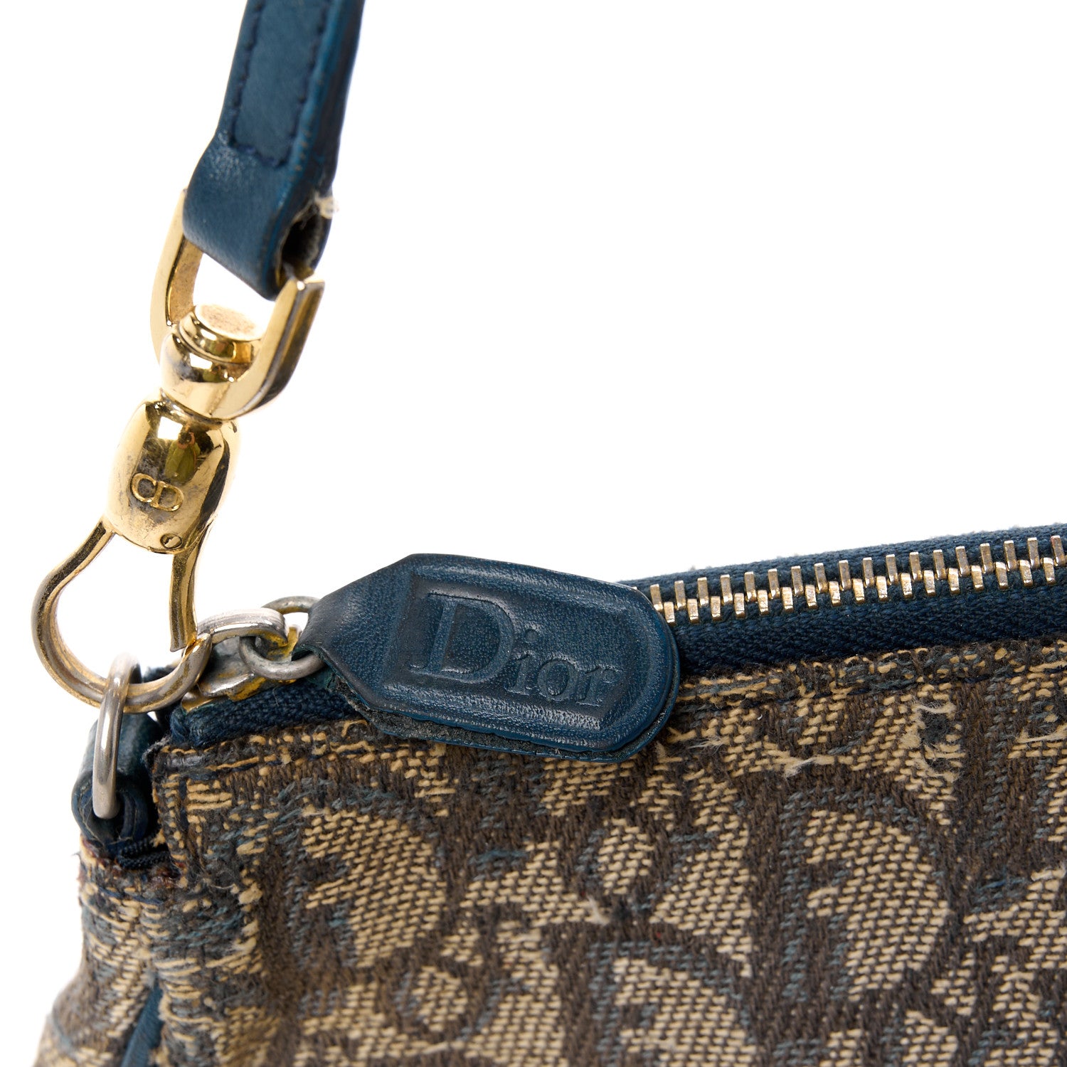 Christian Dior Monogram Mini Saddle Pochette Navy 8 of 18
