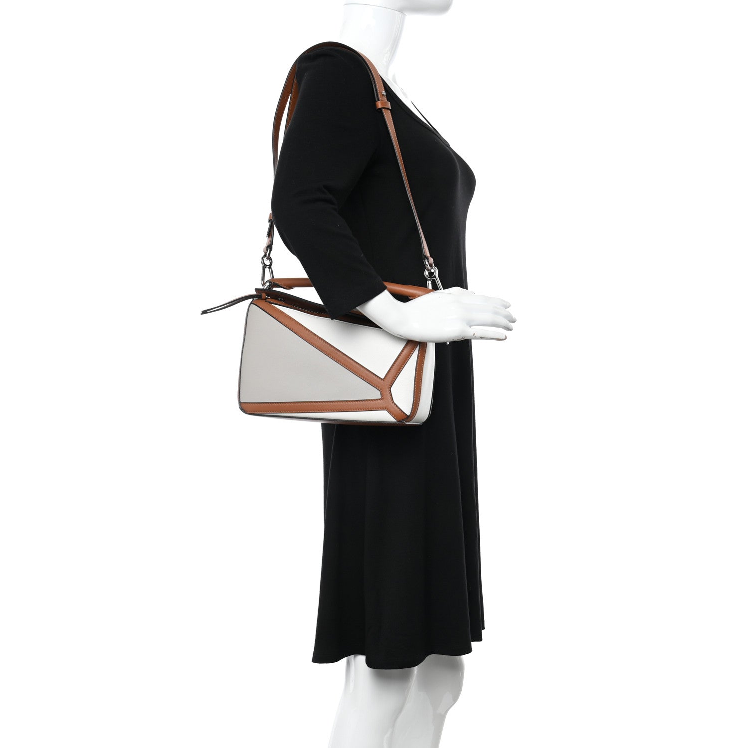 Loewe Calfskin Small Graphic Puzzle Bag Ghost Soft White 2 of 10