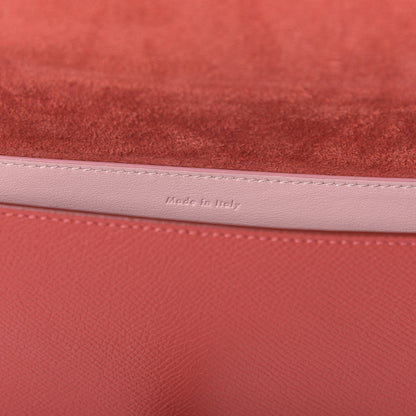 Celine Grained Shiny Calfskin Strap Clutch Scarlet 7 of 11