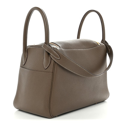 Hermes Taurillon Clemence Lindy 30 Etoupe 3 of 13