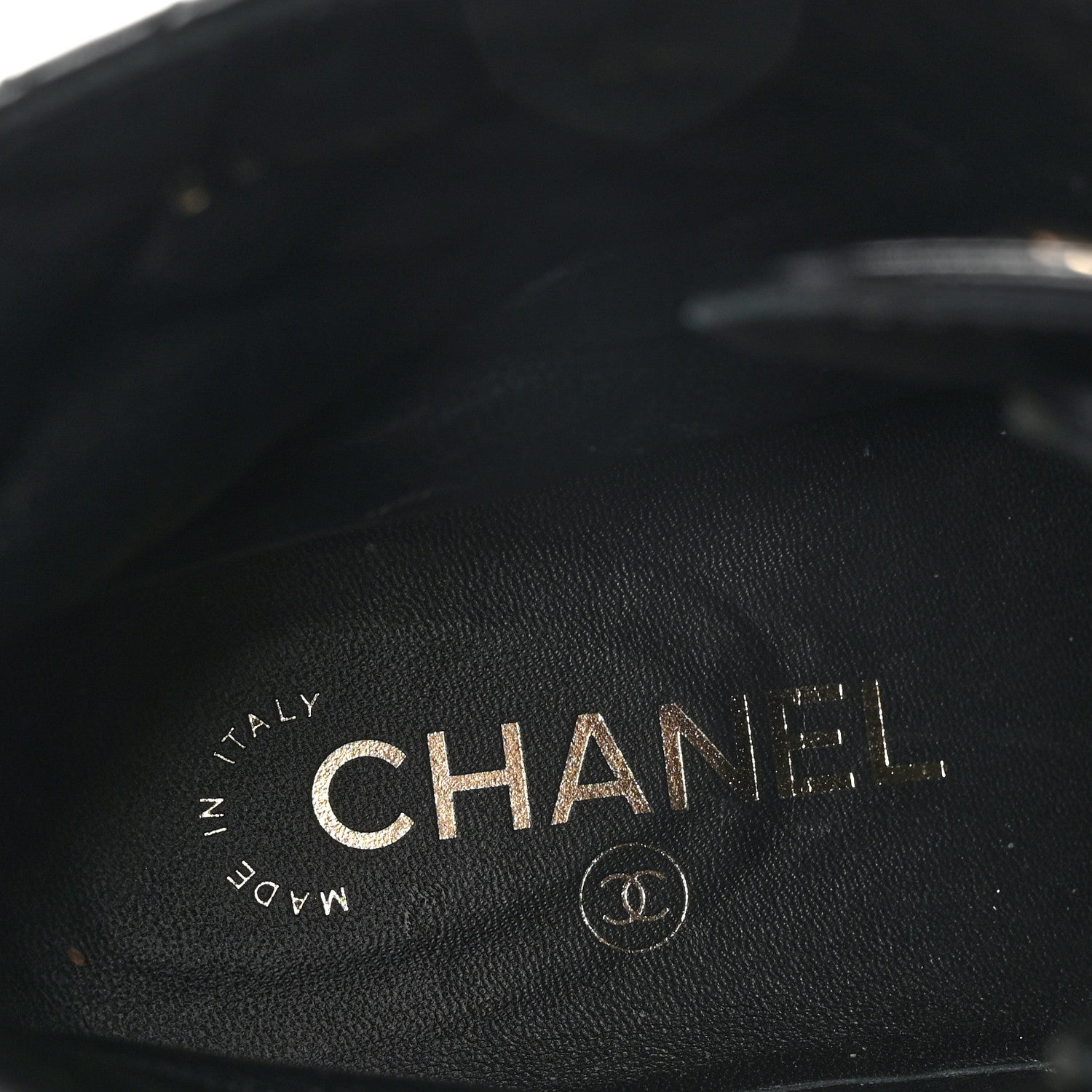 Chanel Shiny Calfskin Quilted Lace Up Combat Boots 40 Black 9 of 11