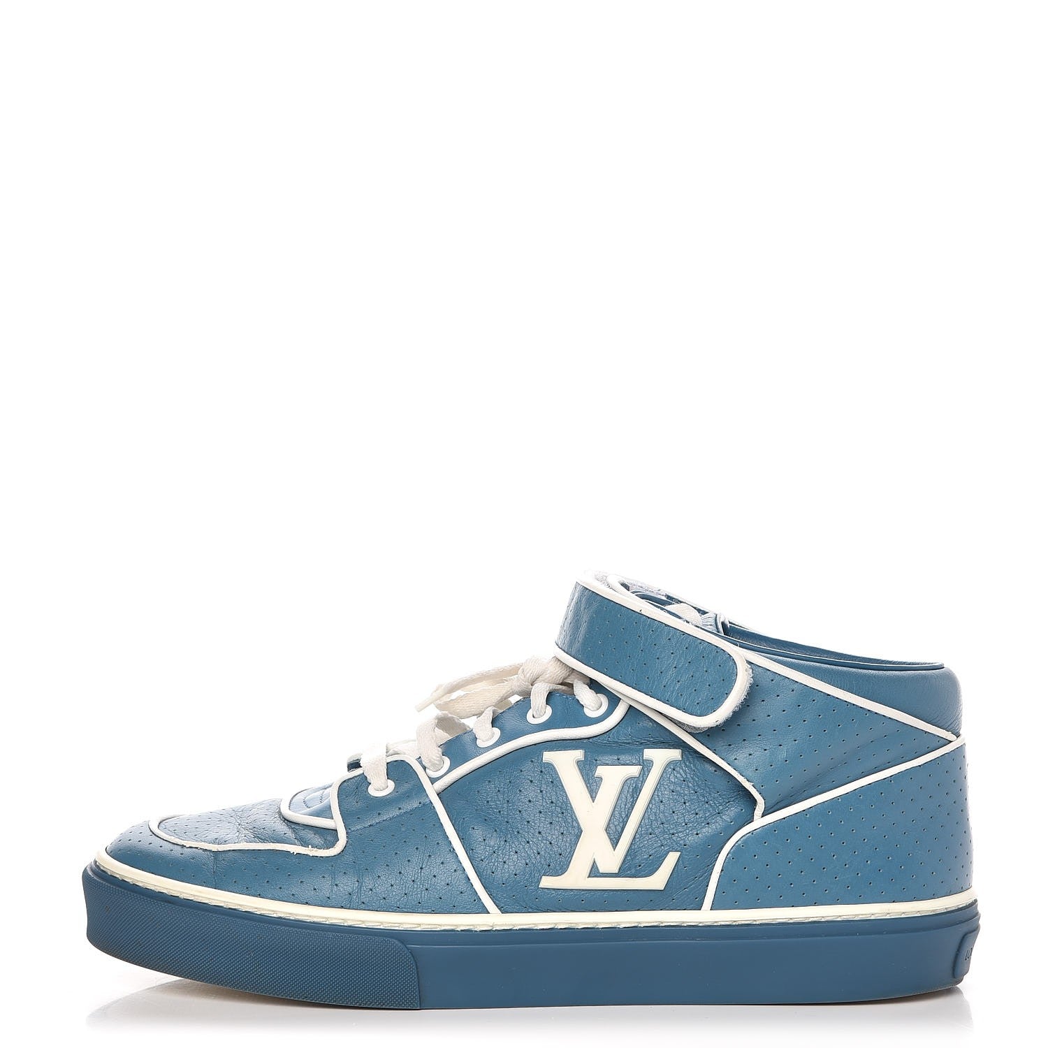 Louis Vuitton Calfskin Perforated Acapulco Sneakers 8 Blue 1 of 19