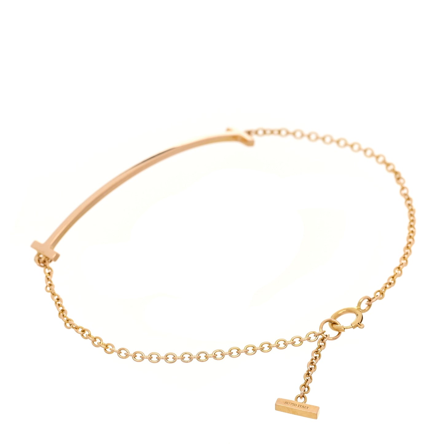 18K Rose Gold T Smile Bracelet