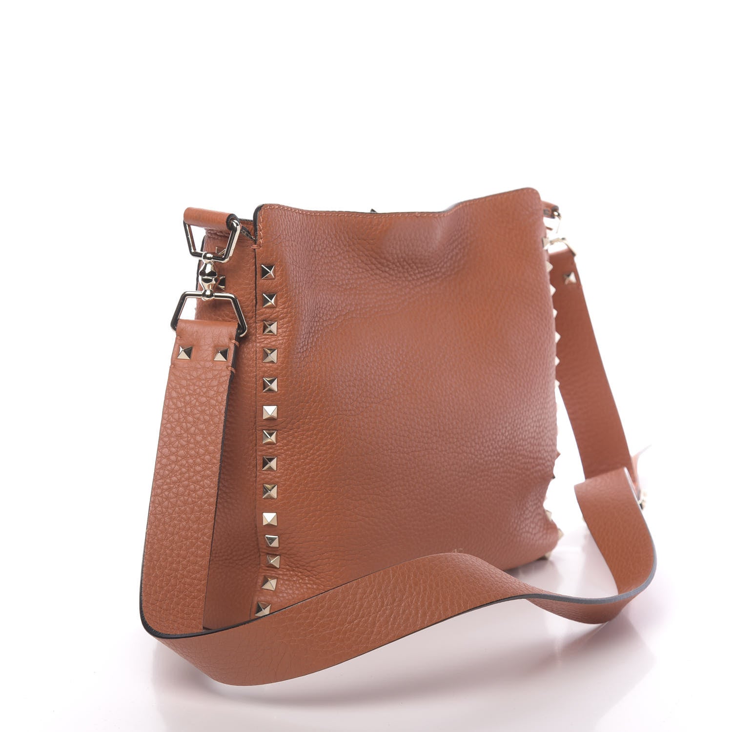 Valentino Garavani Pebbled Calfskin Small Rockstud Flip-Lock Messenger Bag Light Cuir 3 of 11