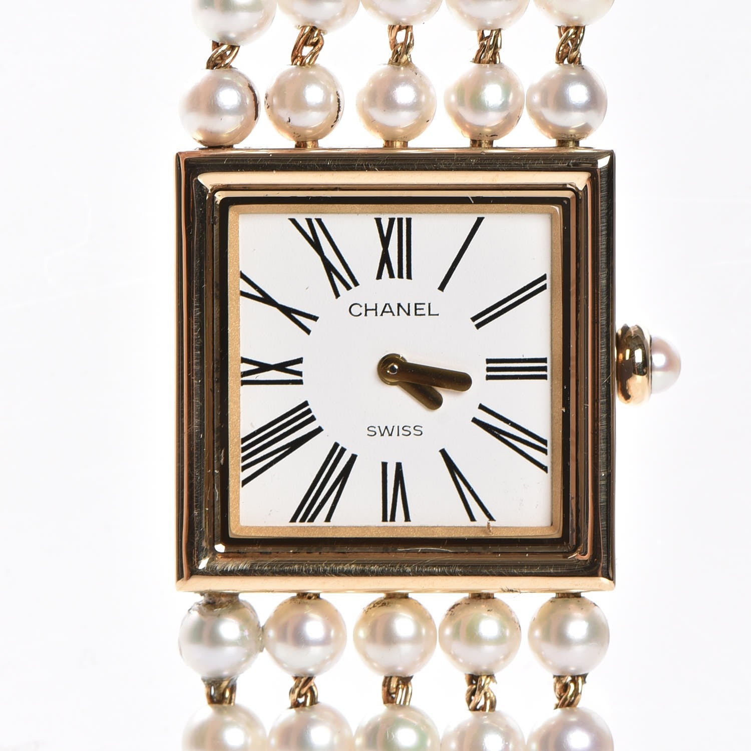 Chanel 18K Yellow Gold Pearl Mademoiselle Quartz Watch 4 of 8