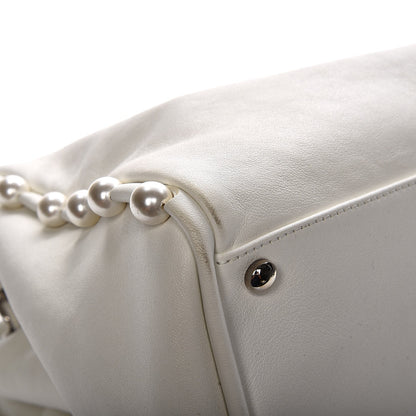 Chanel Lambskin Pearl Obsession Tote White 9 of 11