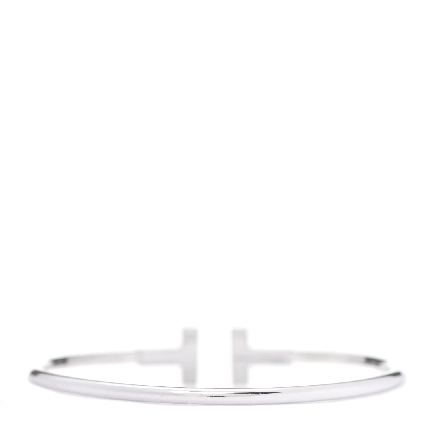 Tiffany 18K White Gold T Wire Bracelet 3 of 5