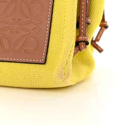 Loewe Canvas Calfskin Cushion Tote Yellow 10 of 13