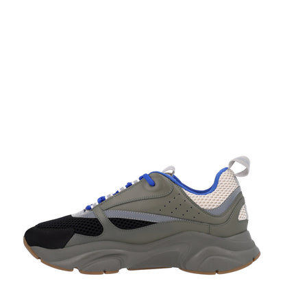 Christian Dior Technical Mesh Calfskin Mens B22 Sneakers 41 Olive Green Black White Grey 1 of 8