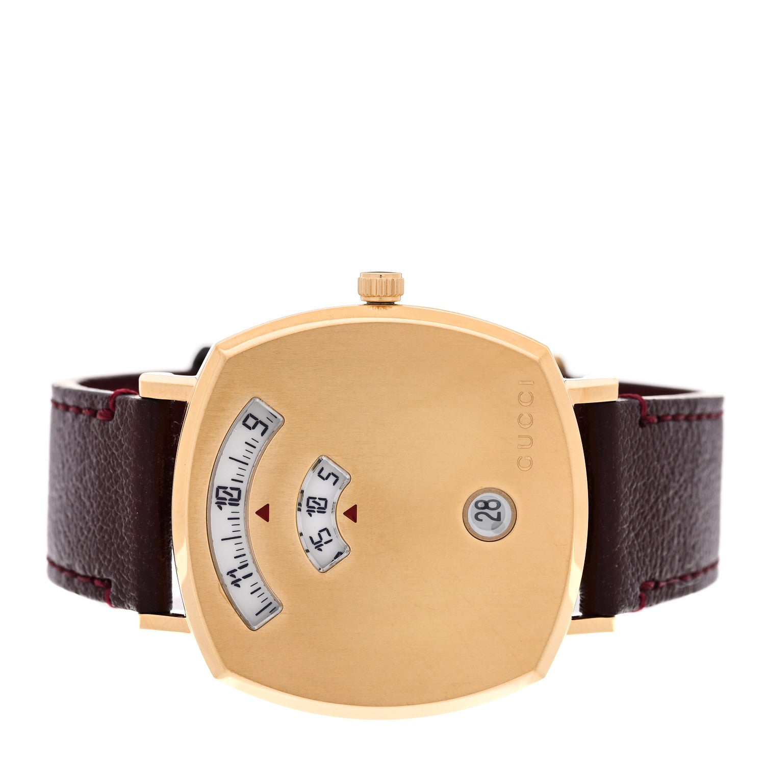 グッチ GUCCI 腕時計 35mm Gucci Stainless Steel Alligator 35mm Grip Quartz Watch Burgundy