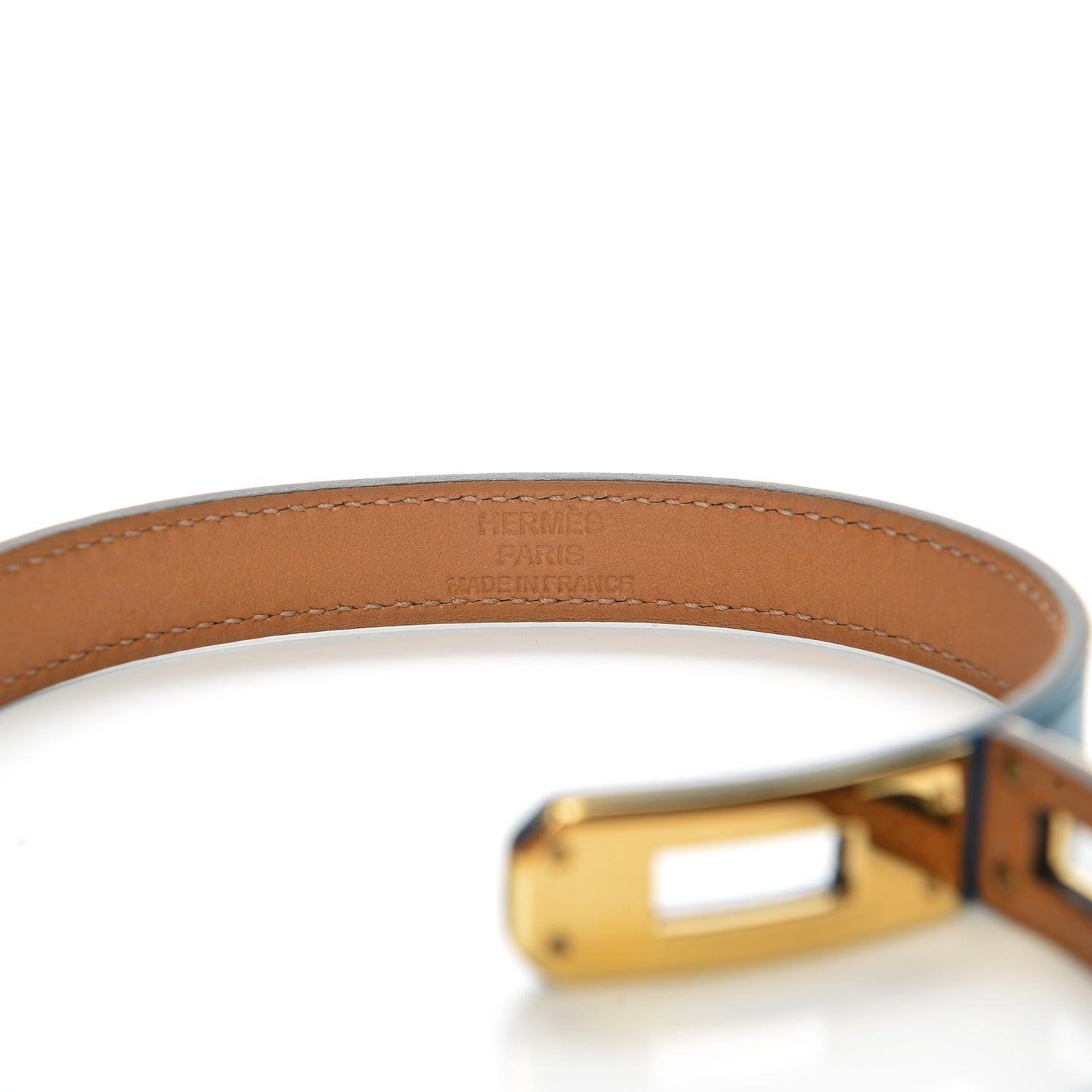 Tadelakt Kelly Double Tour Bracelet M Bleu Izmir