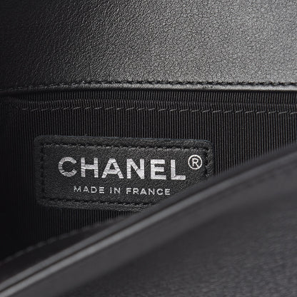 Chanel Calfskin Quilted Small Boy Flap So Black 6 of 10