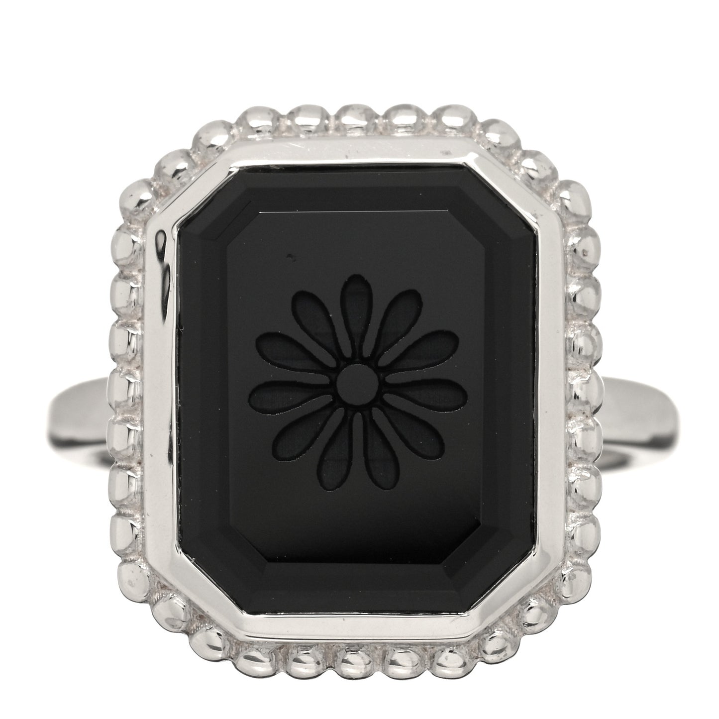 Sterling Silver Black Onyx Ziegfeld Daisy Ring 55 7.25