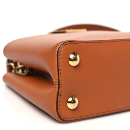 Louis Vuitton Calfskin Bolsa Capucines BB Caramel 8 of 9