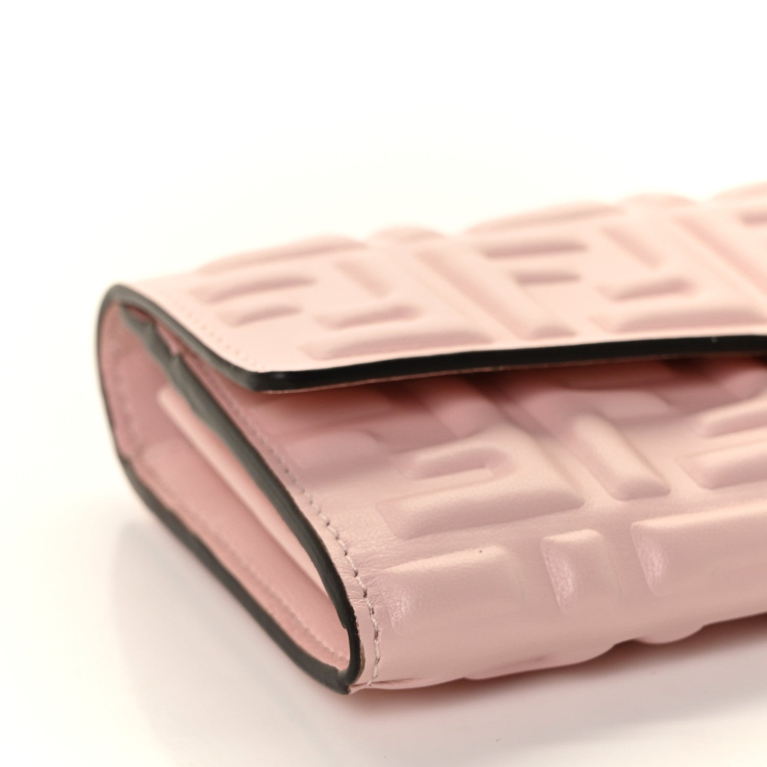 Fendi Nappa Matisse FF Embossed Continental Wallet Rosa Confetto 8 of 9