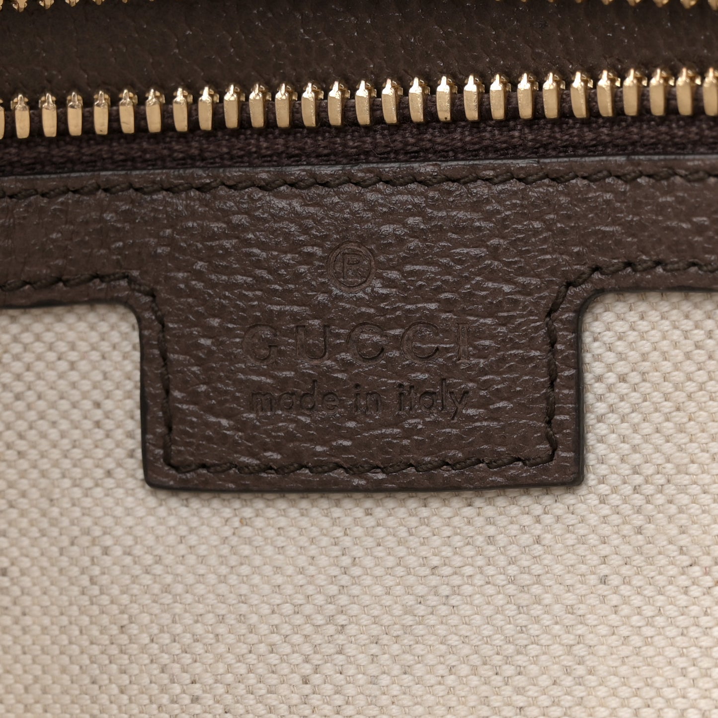 Monogram Jumbo GG Textured Dollar Calfskin Web Wristlet Messenger Bag Camel Ebony New Acero