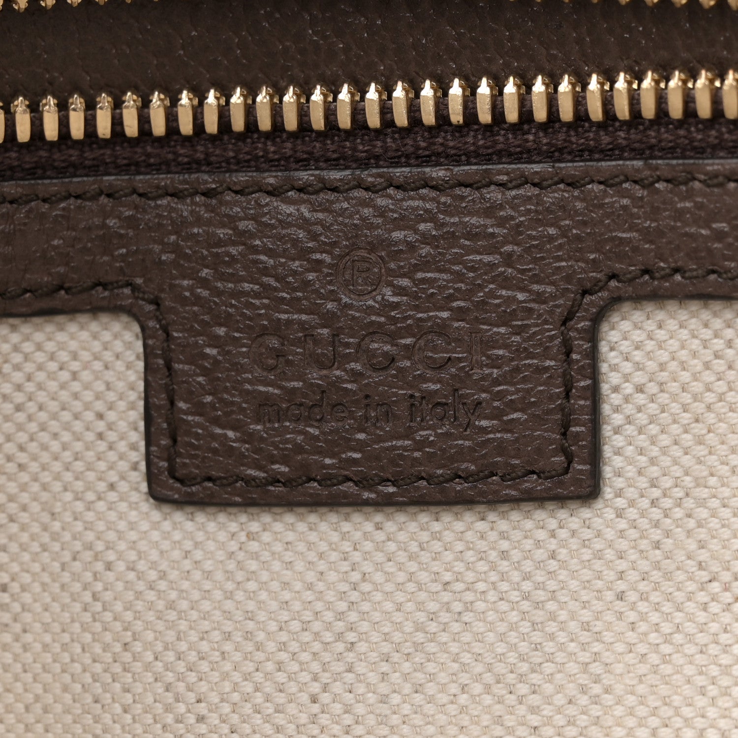 Gucci Monogram Jumbo GG Textured Dollar Calfskin Web Wristlet Messenger Bag Camel Ebony New Acero 6 of 12