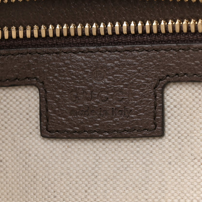 Gucci Monogram Jumbo GG Textured Dollar Calfskin Web Wristlet Messenger Bag Camel Ebony New Acero 6 of 12
