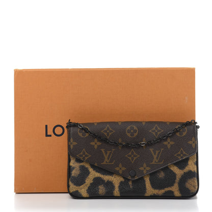 Louis Vuitton Monogram Animal Print Pochette Felicie Chain Wallet 13 of 13